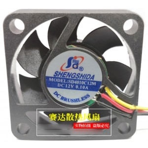 SHENGSHIDA SD4010C12M 12V 0.10A 3wires Cooling Fan 