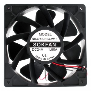 SOKFAN SD4715-B24-W18 SD4715B24W18 24V 1.80A 2wires Cooling Fan 