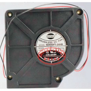 SINWAN SD600PT-24H SD600PT-24HB 24V 0.37A 8.8W 2wires Cooling Fan