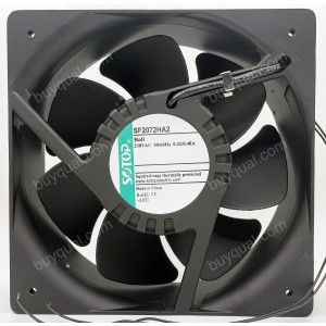 SOTOP SF2072HA2 230V 0.46/0.50A 2wires Cooling Fan 