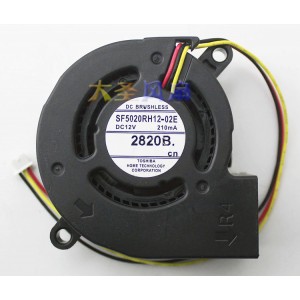 TOSHIBA SF5020RH12 12V 3wires Cooling Fan