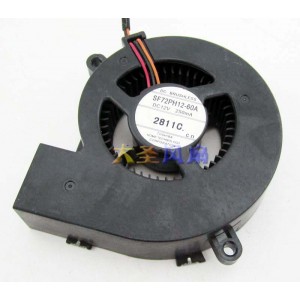 TOSHIBA SF72PH12-60A SF72PH1260A 12V 250mA 3wires Cooling Fan 