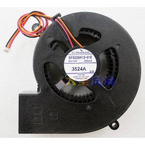 Toshiba SF8028H12-01E 12V 300mA 3wires Cooling Fan