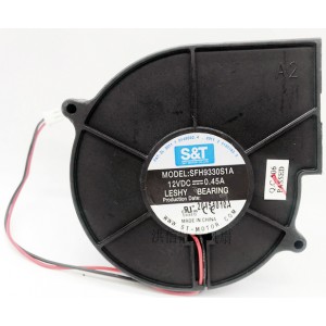S&T SFH9330S1A 12V 0.45A 2wires Cooling Fan