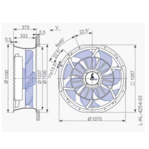 ZIEHL-ABEGG SG096-ZIL.GQ.V5P1 380-480V 7.6A 6kW Cooling Fan