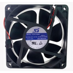 SJ SI241238BH 24V 0.75A 2wires Cooling Fan 