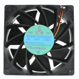 SANJUN SJ1438HD2 24V 0.80A 3wires Cooling Fan 