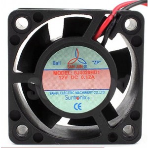 SANJU SJ4020HD1 12V 0.18A 2wires Cooling Fan