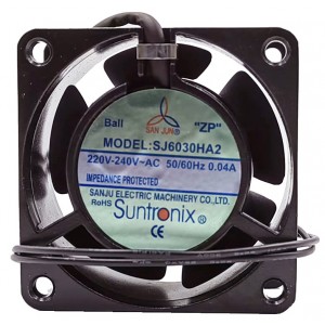 SANJU SJ6030HA2 220V 0.04A 2wires Cooling Fan