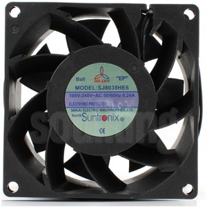 SANJU SJ8038HE6 100-240V 0.24A 2wires Cooling Fan 