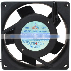 SANJUN SJ92025HA2 220/240V 0.06A 2wires Cooling Fan 