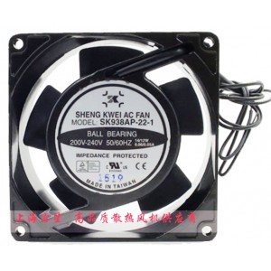 ShengKwei SK938AP-22-1 200-240V 0.06/0.05A 14/12W 2wires Cooling Fan 