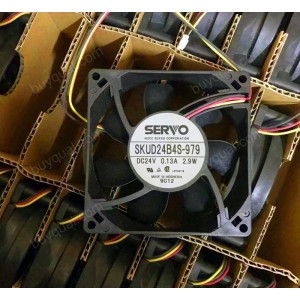 Servo SKUD24B4S-979 24V 0.13A 2.9W 3wires Cooling Fan - New