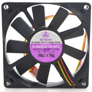 BI-Sonic SP801512HM 12V 0.45A 3wires Cooling Fan