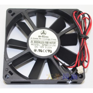 Bi-Sonic SP801512M 12V 0.22A 2wires Cooling Fan