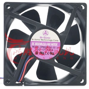 Bi-Sonic SP802512HL-03 12V 0.4A 2wires Cooling Fan