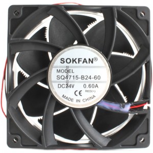 SOKFAN SQ4715-B24-60 24V 0.60A 2wires Cooling Fan 