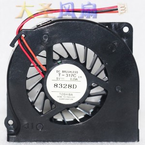 TOSHIBA T-317C 5V 0.29A 3wires Cooling Fan 