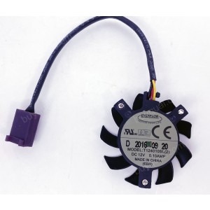 EVERFLOW T124010SL 12V 0.10A 3wires Cooling Fan
