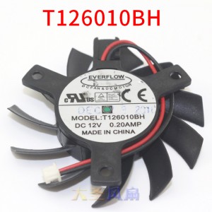 EVERFLOW T126010BH 12V 0.20A 2wires Cooling Fan