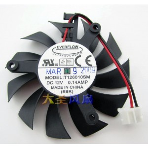 EVERFLOW T126010SM 12V 0.14A 2wires Cooling Fan