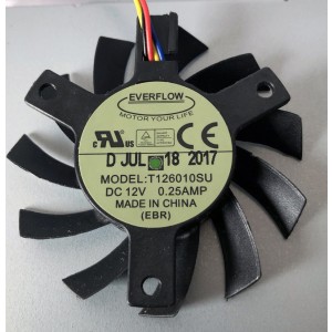 EVERFLOW T126010SU 12V 0.25A 4wires Cooling Fan