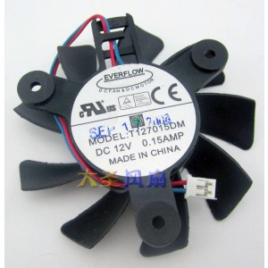 EVERFLOW T127015DM 12V 0.15A 4wires Cooling Fan 