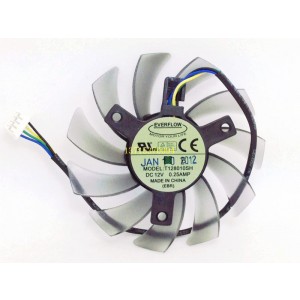 EVERCOOL T128010SH 12V 0.25A 3wires Cooling Fan 
