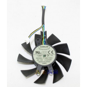 EVERFLOW T128015SH 12V 0.32A 3wires Cooling Fan