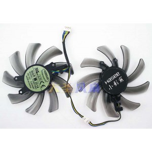 EVERFLOW T129215BU 12V 0.50A 4wires Cooling Fan