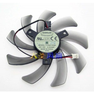 EVERFLOW T129215SM 12V 0.25A 3wires Cooling Fan