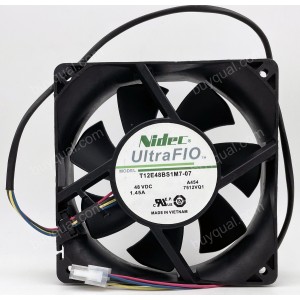 Nidec T12E48BS1M7-07 48V 1.45A 4wires Cooling Fan 