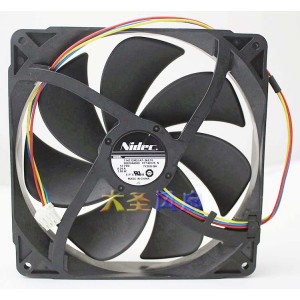 NIDEC T14T12MS1A7-56E15 12V 0.24A 2.88W 3wires Cooling Fan