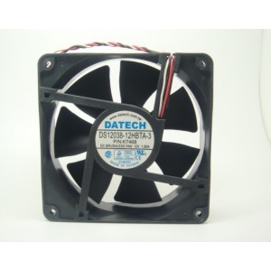 JMC DATECH DS12038-12HBTA-3 12V 1.5A K7468 DC Cooling Fan