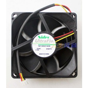 NIDEC T80T12MHA7-52Z40 12V 0.10A 3wires Cooling Fan