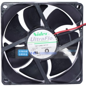 NIDEC T80T12MS11A7-51 12V 0.36A 2wires Cooling Fan