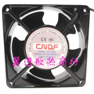 CNDF TA12038HBL-3 380V 0.09A 2wires Cooling Fan