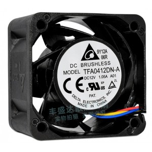 DELTA TFA0412DN-A 12V 1.05A 4wires Cooling Fan 