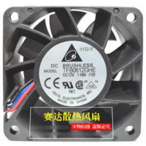 DELTA TFB0612GHE TFB0612GHE-F00 12V 1.68A 3wires Cooling Fan