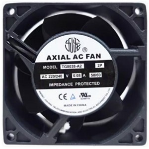 JiuLong TG8038-A2 220/400V 0.08A 50/60W 2wires Cooling Fan