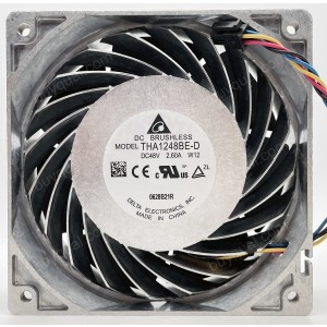 Delta THA1248BE-D 48V 2.6A 4wires Cooling Fan - Original New