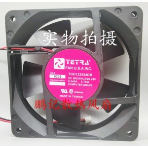 TETRA THO122524DM 24V 0.240A 5.76W 2wires Cooling Fan