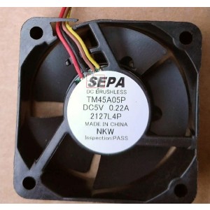 SEPA TM45A05P 5V 0.22A 4wires Cooling Fan 