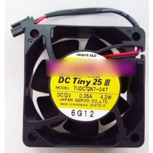 SERVO TUDC12N7-047 12V 0.25A 2wires Cooling Fan