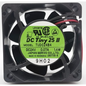 SERVO TUDC24B4 24V 0.07A 1.4W 2wires Cooling Fan