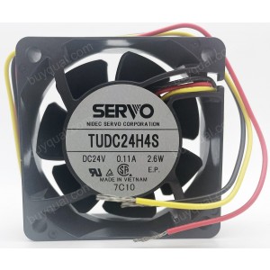 SERVO TUDC24H4S-L37 24V 0.11A 2.6W 3wires Cooling Fan