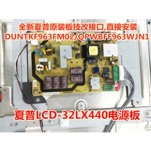 SHARP DUNTKF963FM02 QPWBFF963WJN1 Power Supply Board - Substitute