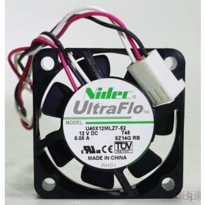 Nidec U40X12MLZ7-52 12V 0.05A 3wires Cooling Fan - Original New