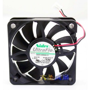 NIDEC U60R12MMAB-51 12V 0.09A 2wires Cooling Fan