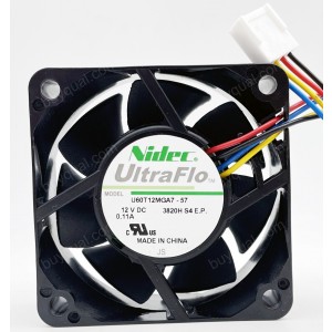 NIDEC U60T12MGA7-57 12V 0.11A 4wires Cooling Fan